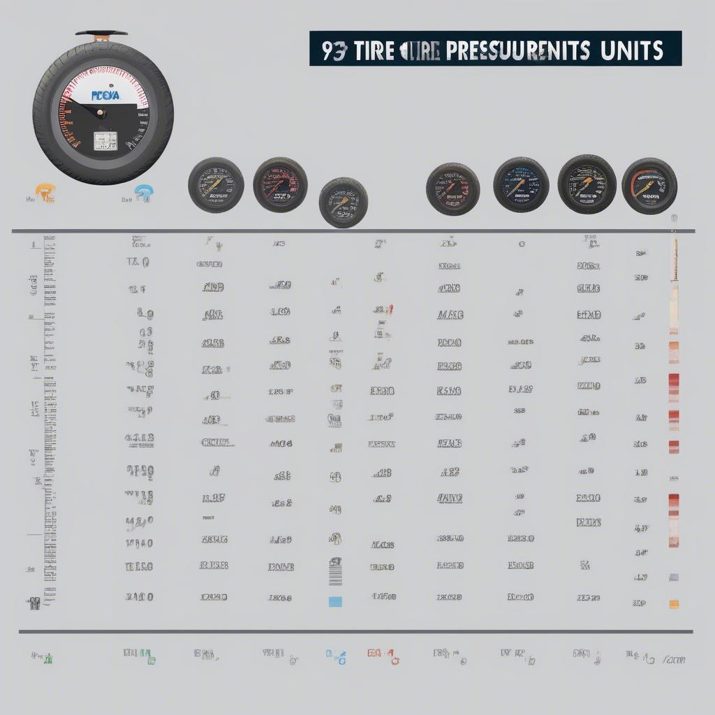Bảng Chuyển Đổi Đơn Vị Áp Suất Lốp