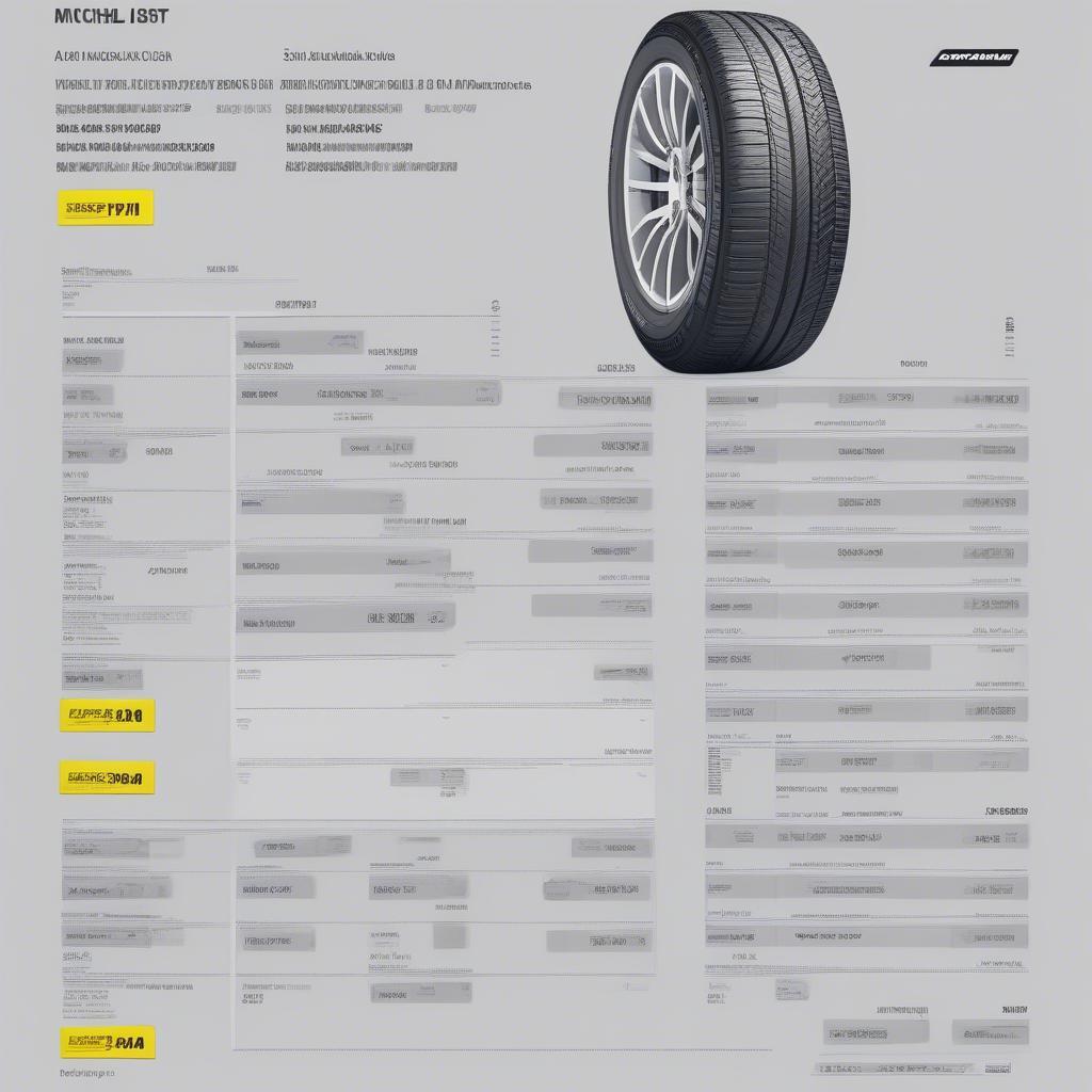 Bảng giá vo xe Michelin oto