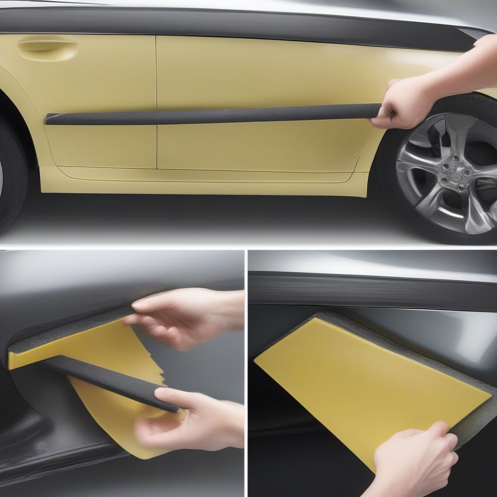 Step-by-step guide on applying soundproof rubber seal on car doors