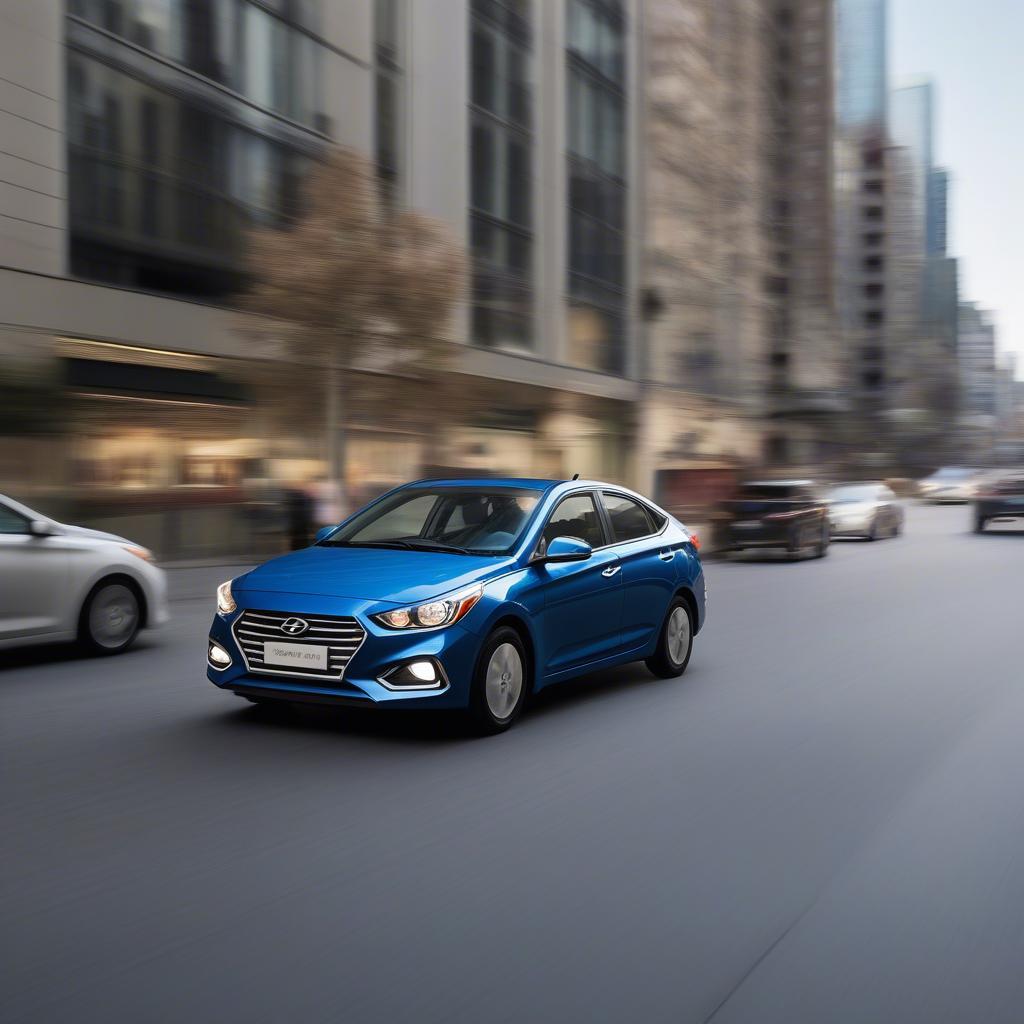 Hyundai Accent bản thiếu trên đường phố