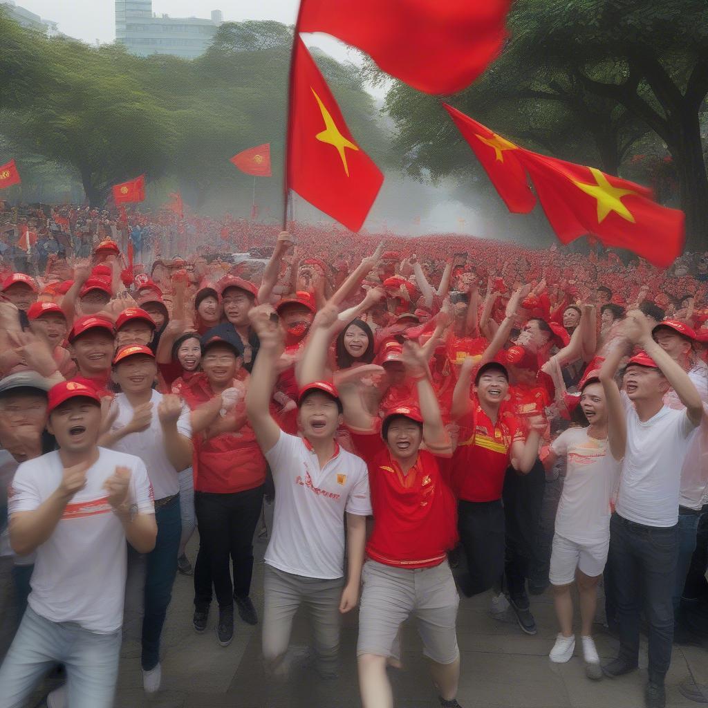 Vietnam Grand Prix Fans Celebrating